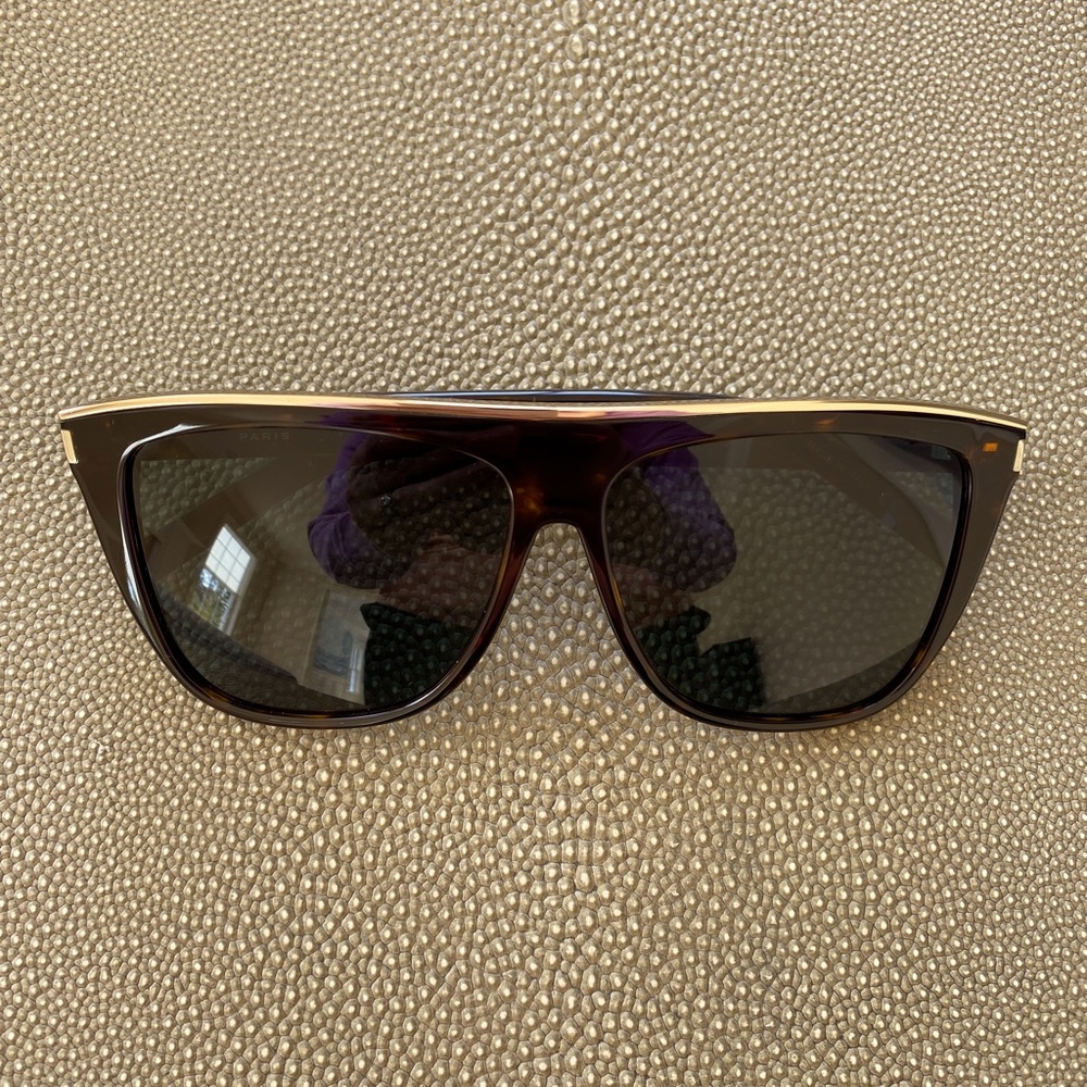 Saint Laurent SL 1 Combi Sunglasses - Tortoise with Gold Trim